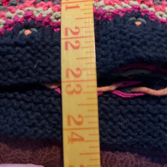 Susan Bristol Womens Fair Isle Knit Sweater S Black Red Multicolor Cotton Blend - Picture 5 of 6